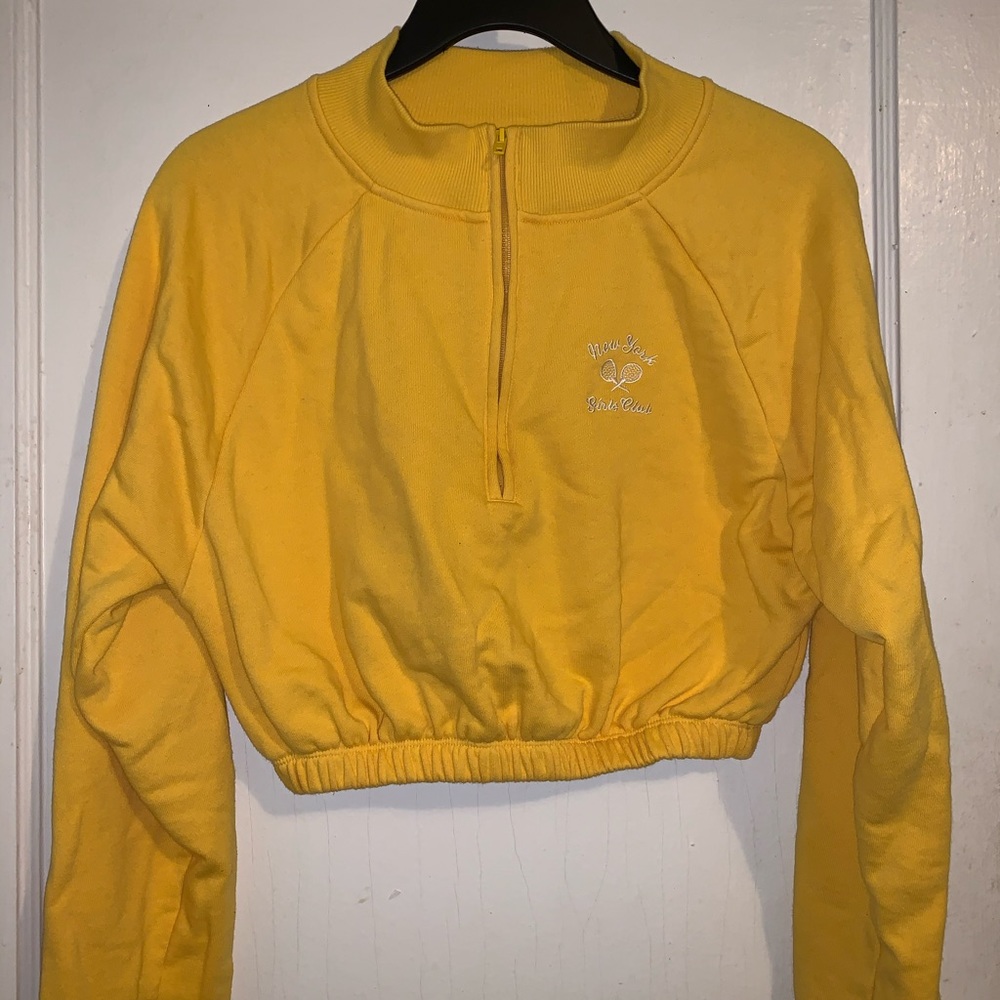 Cinch cropped sweatshirt